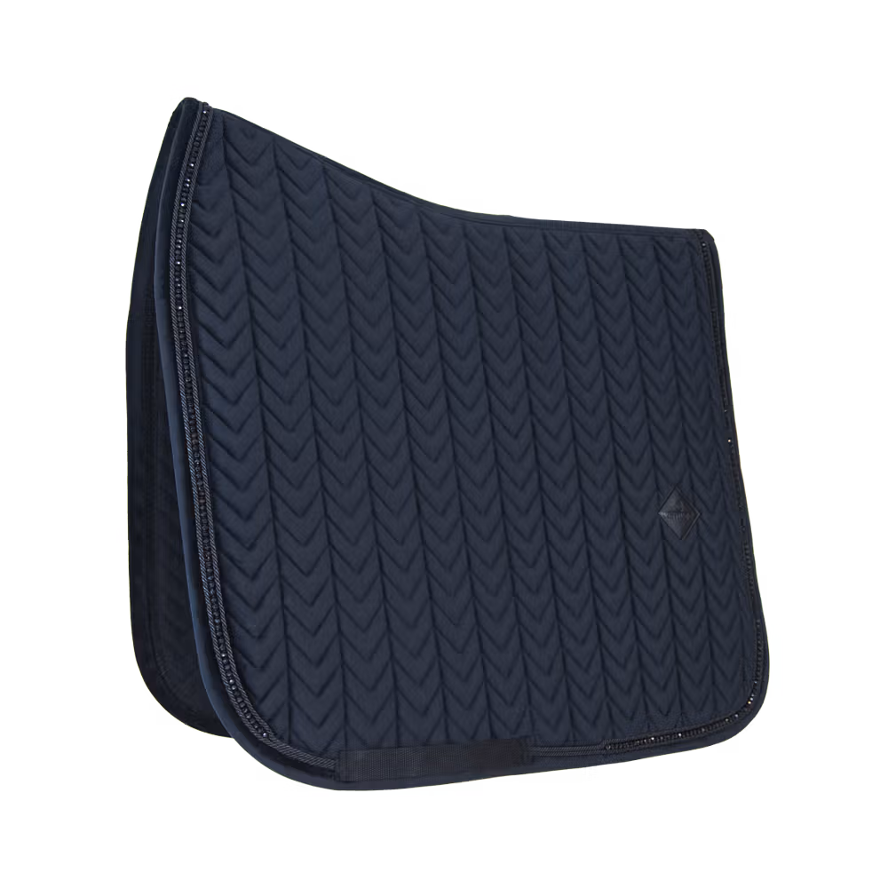 Saddle Pad velvet pearls dressage soft rose