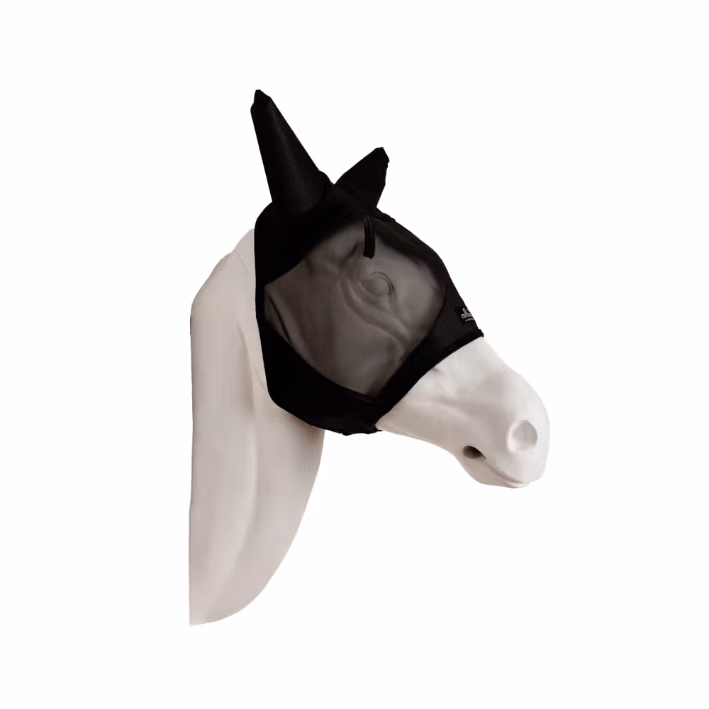 Fly mask classic with ears black Pony