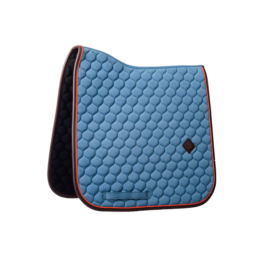 Saddle Pad onion quilt leather neon dressage old rose