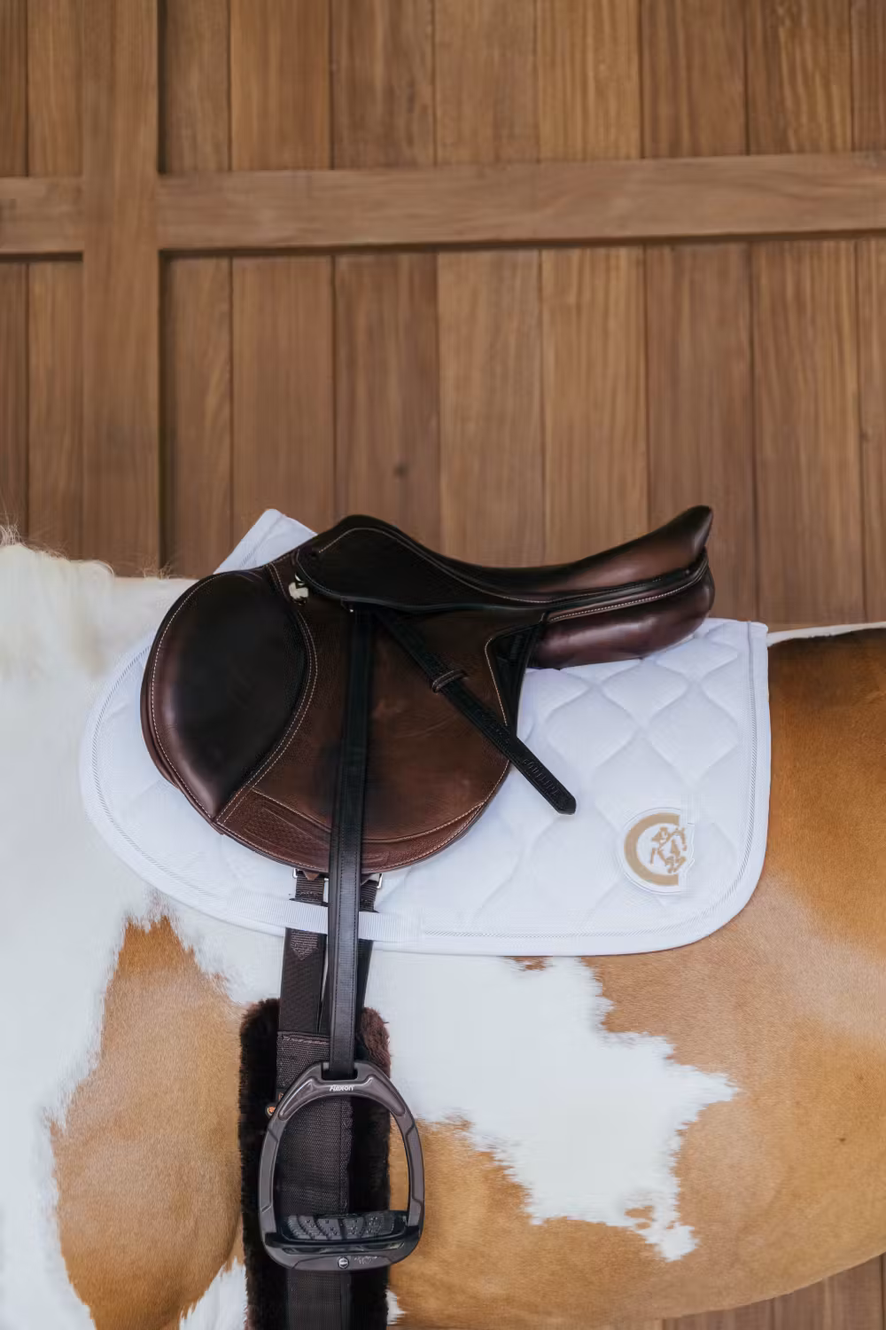 Saddle Pad wave 3D show jumping white