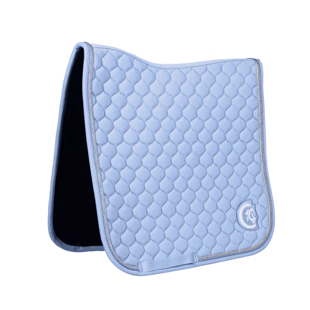 Saddle Pad onion quilt 3D logo dressage navy