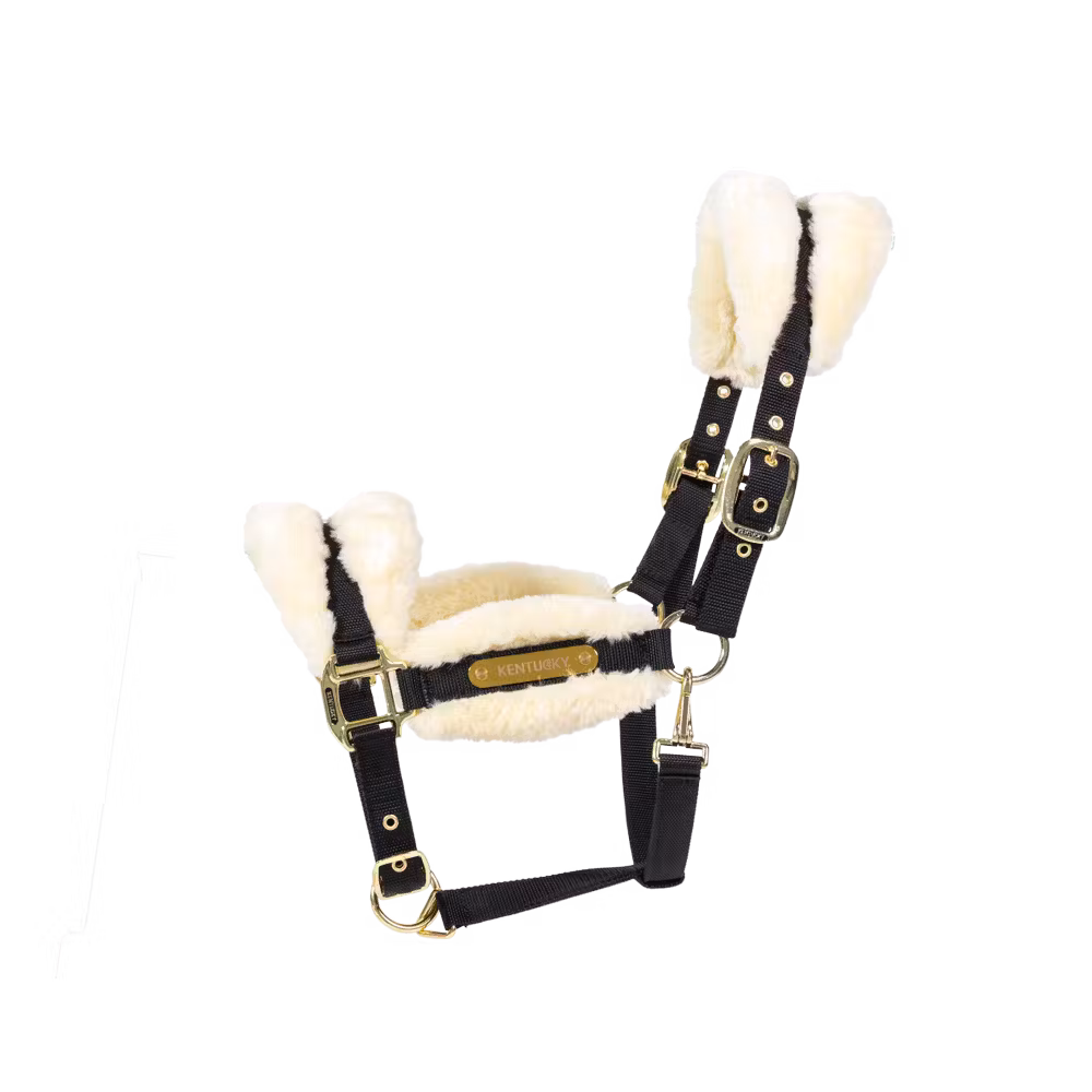 Nylon sheepskin Halter soft natural shetland pony