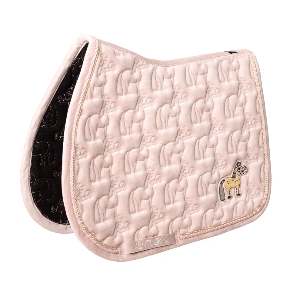Saddle Pad velvet Sammy glitter show jumping old rose