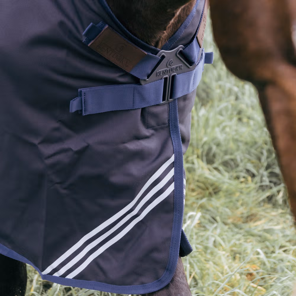 Turnout rug all weather waterproof comfort navy 145-6'6 200 g