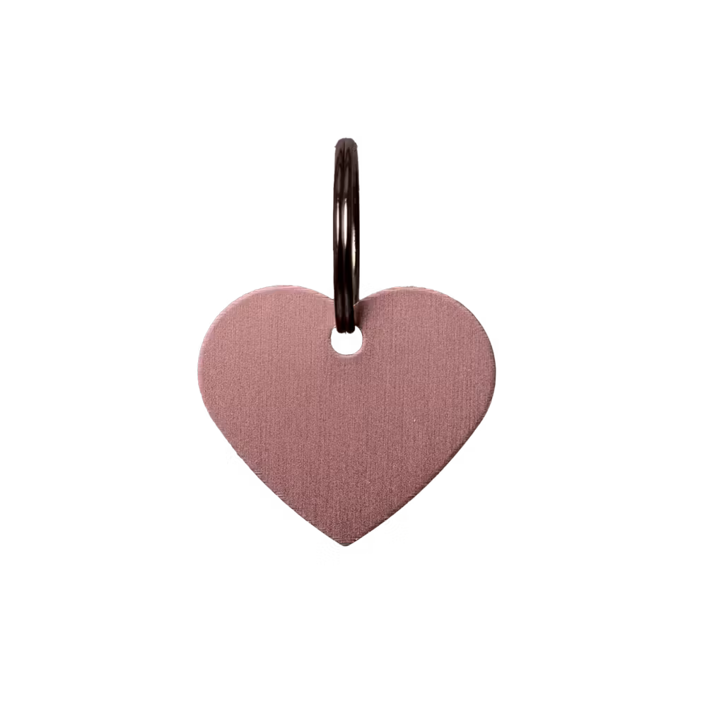 Name Plate heart size S 2,5cm old rose