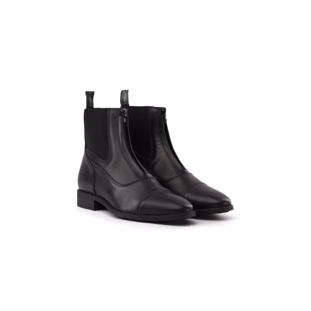 Short Boots front zipper black size 40