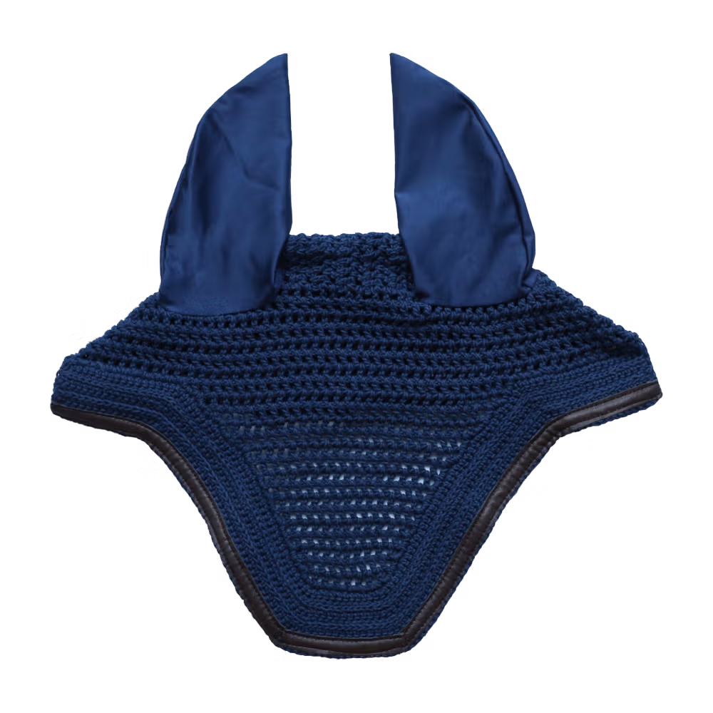 Fly veil Wellington leather dark navy pony