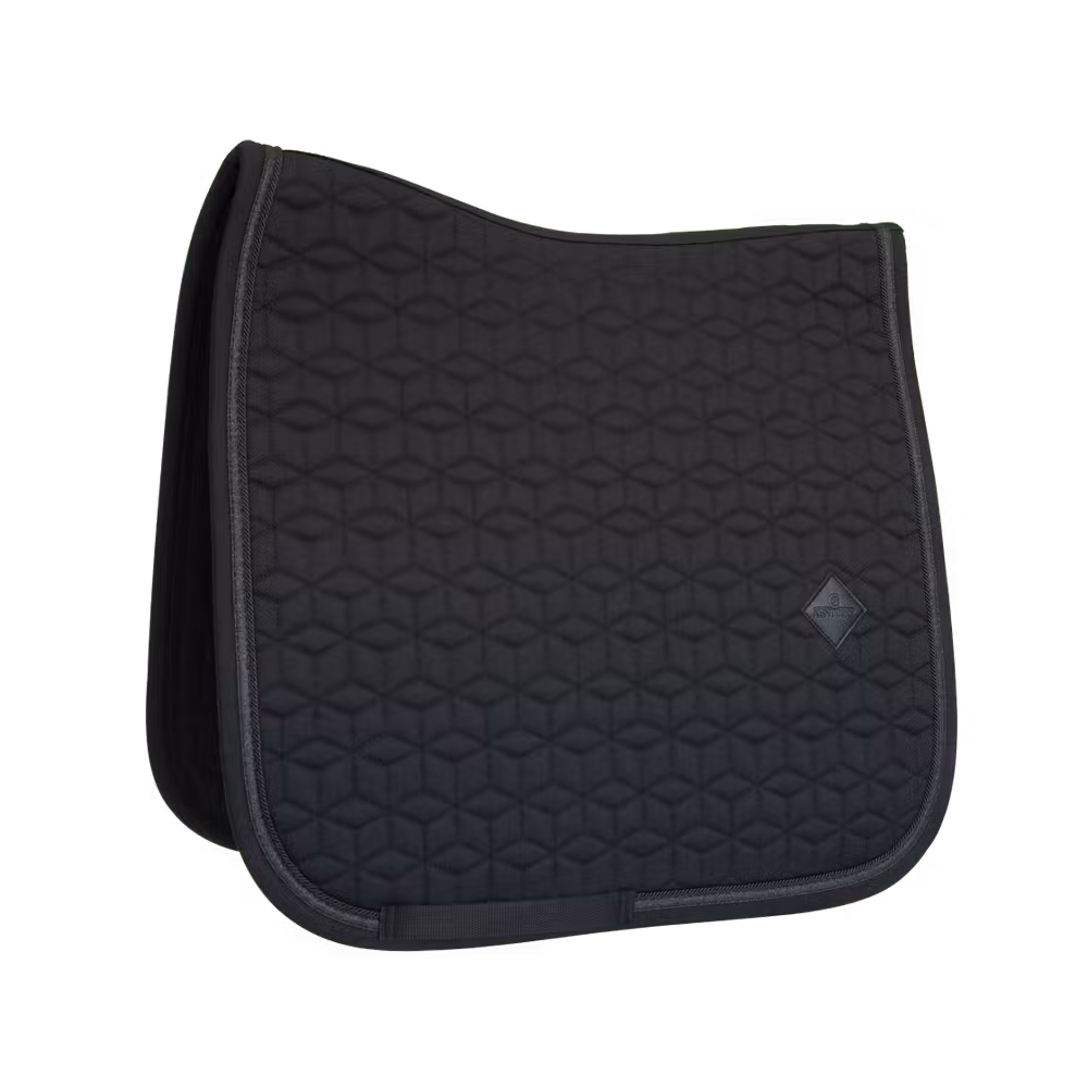 Saddle Pad glitter rope dressage white/black