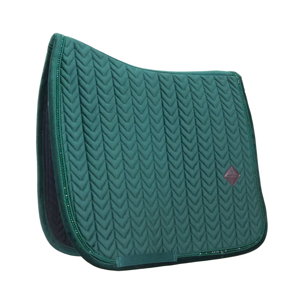 Saddle Pad velvet pearls dressage soft rose