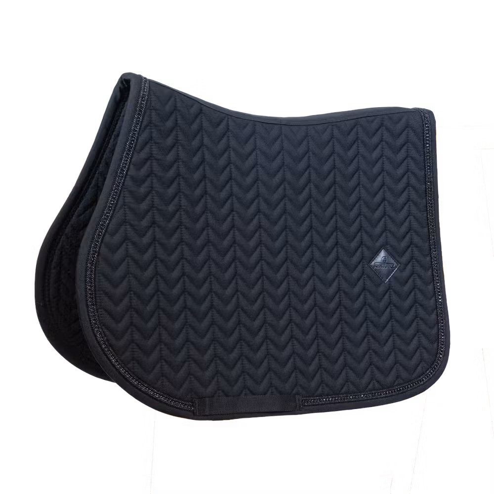 Saddle Pad with metal chain show jumping navy