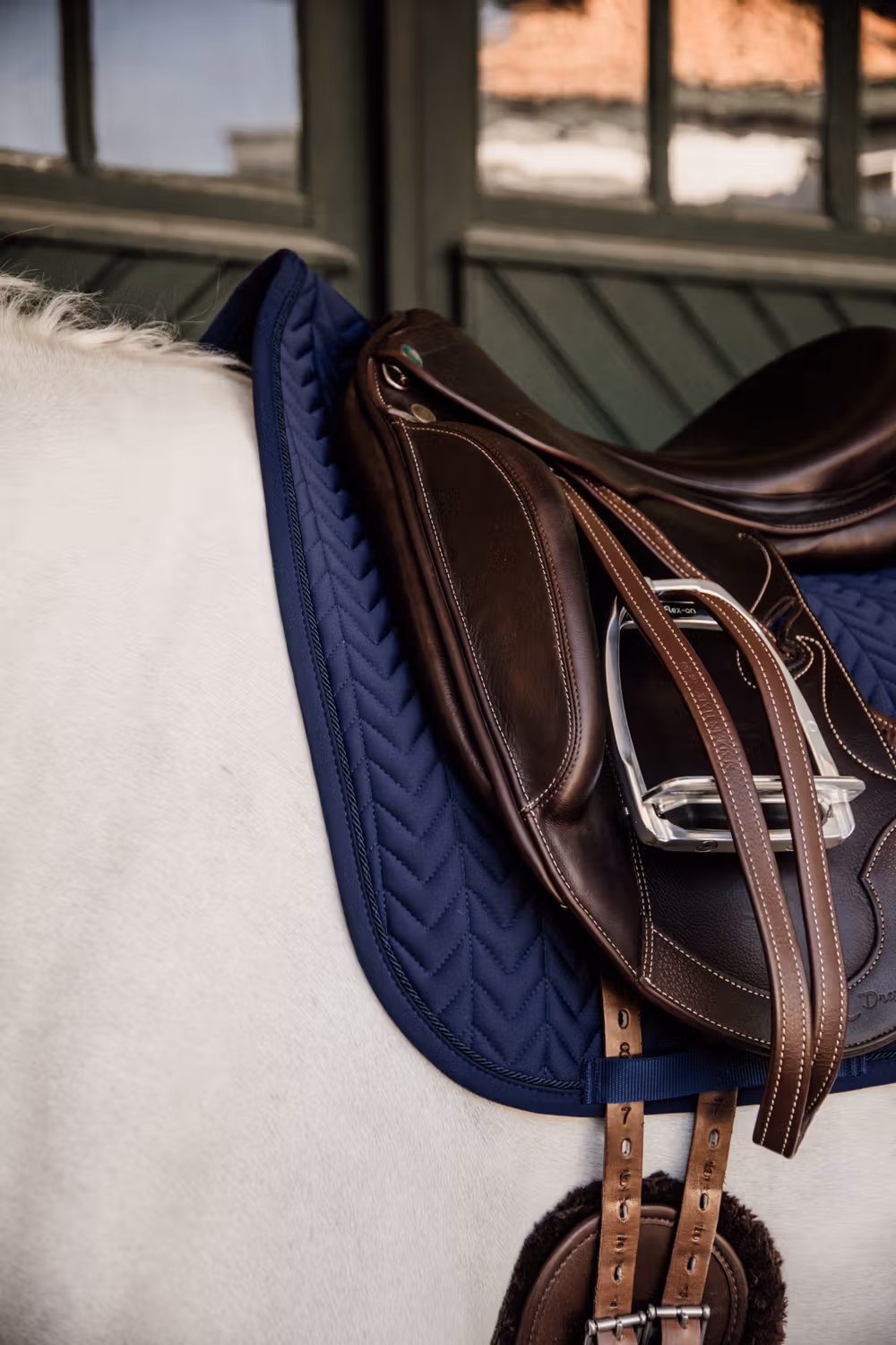 Saddle Pad fishbone dressage navy