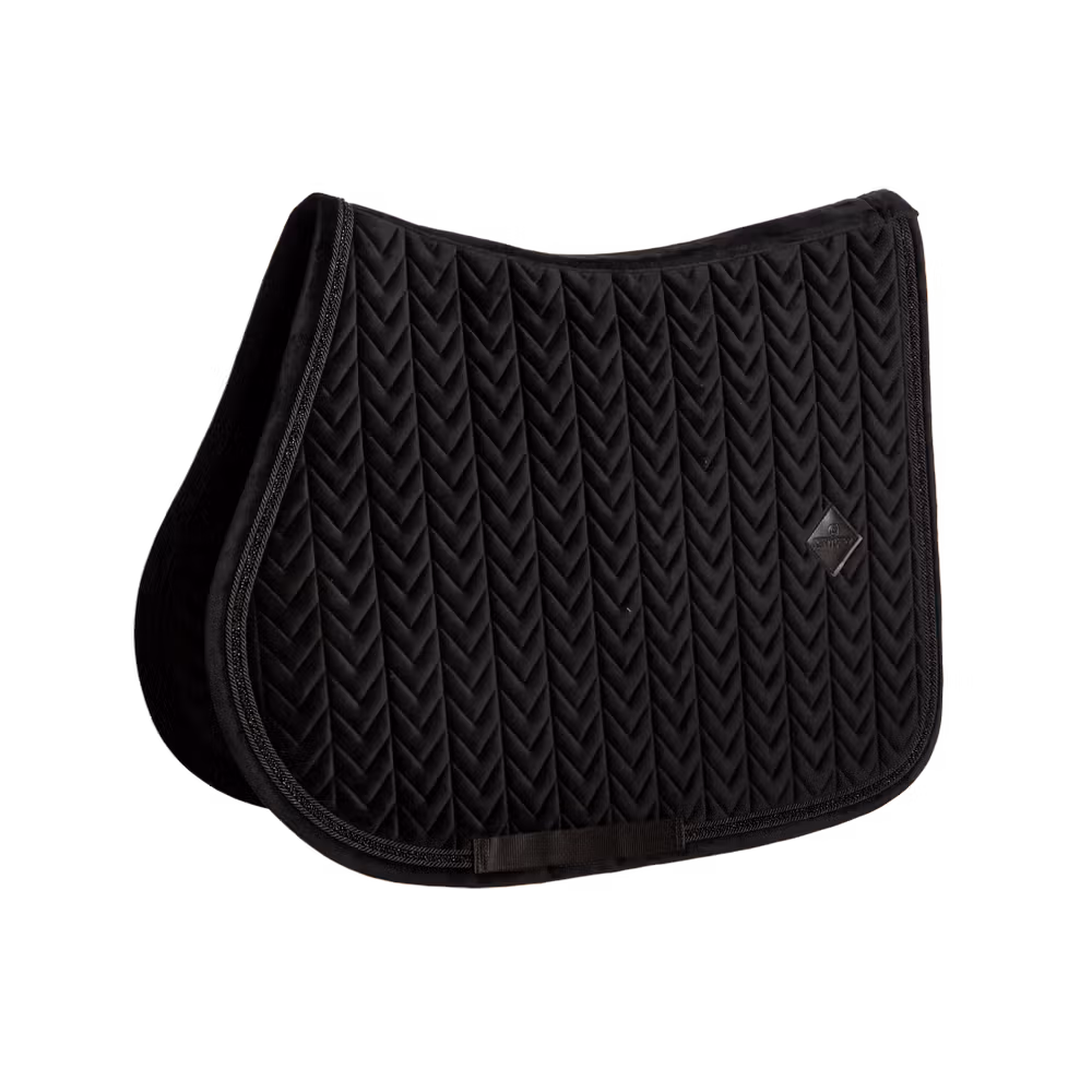 Saddle Pad velvet mini pearls show jumping black