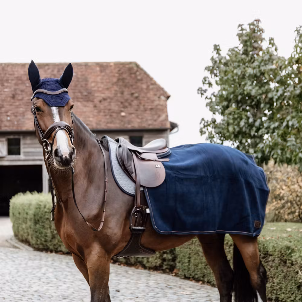 Quarter rug heavy fleece navy large