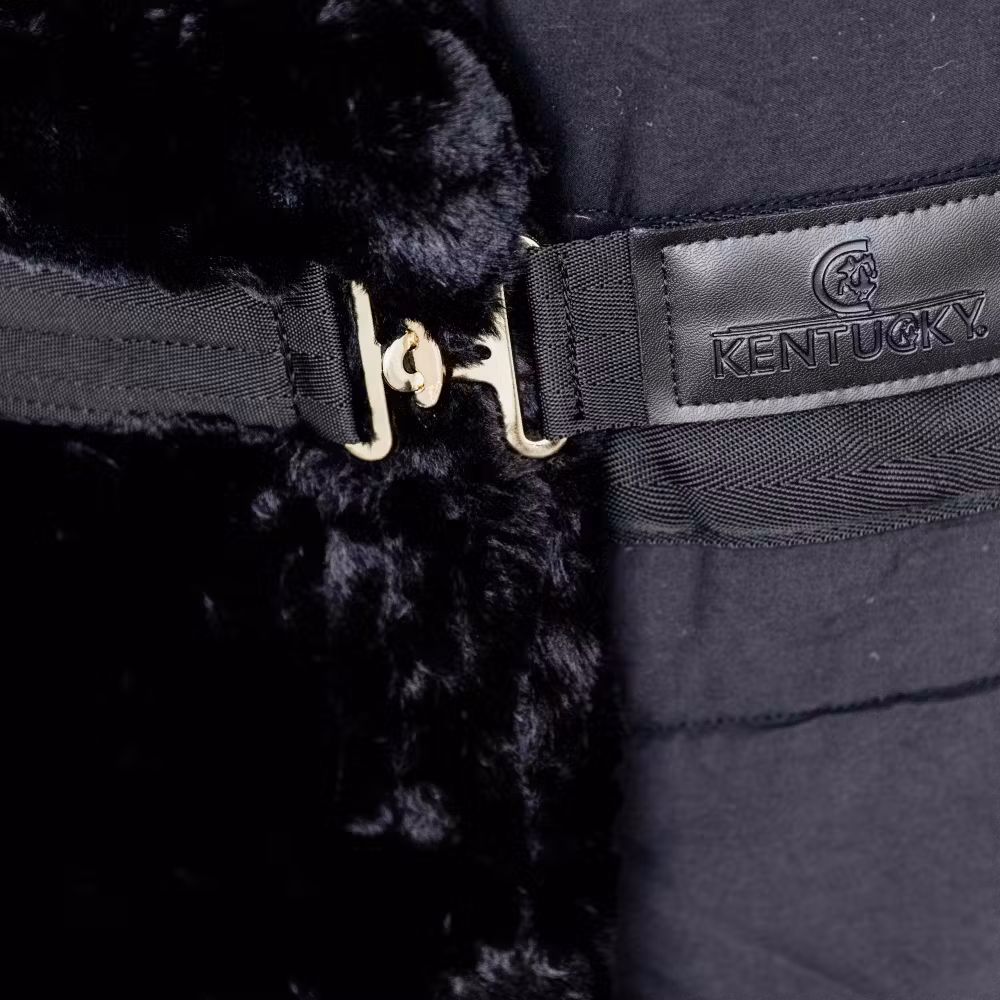 Chest expander vegan sheepskin 1 buckle black