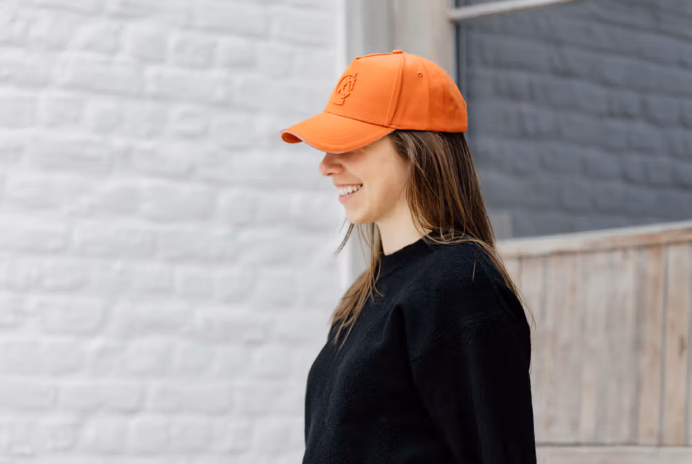 Cap 3 D logo rust orange