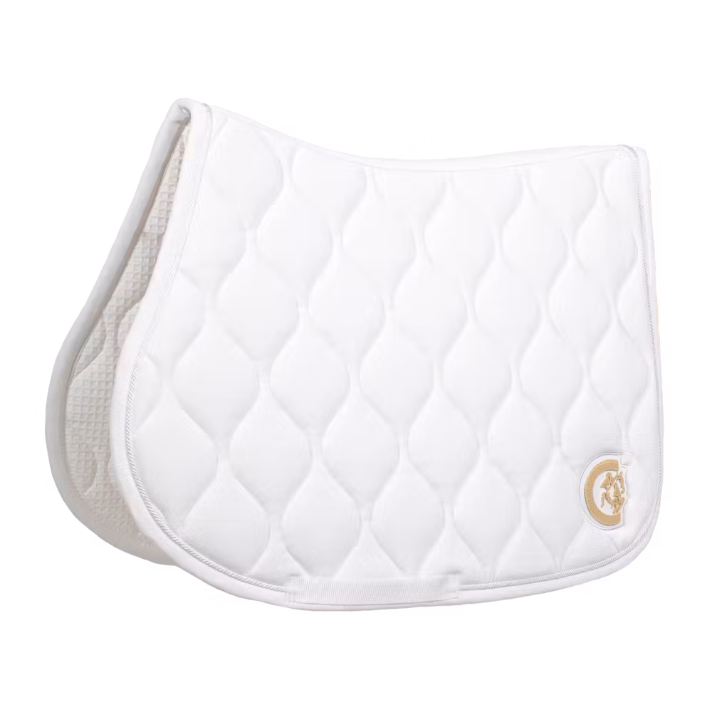 Saddle Pad wave 3D show jumping white