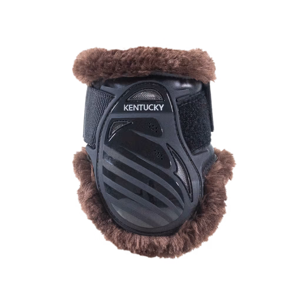 Vegan Sheepskin young horse fetlock boots bordeaux XS