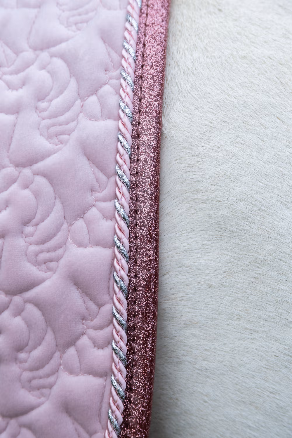 Saddle Pad unicorn head glitter pony light rose