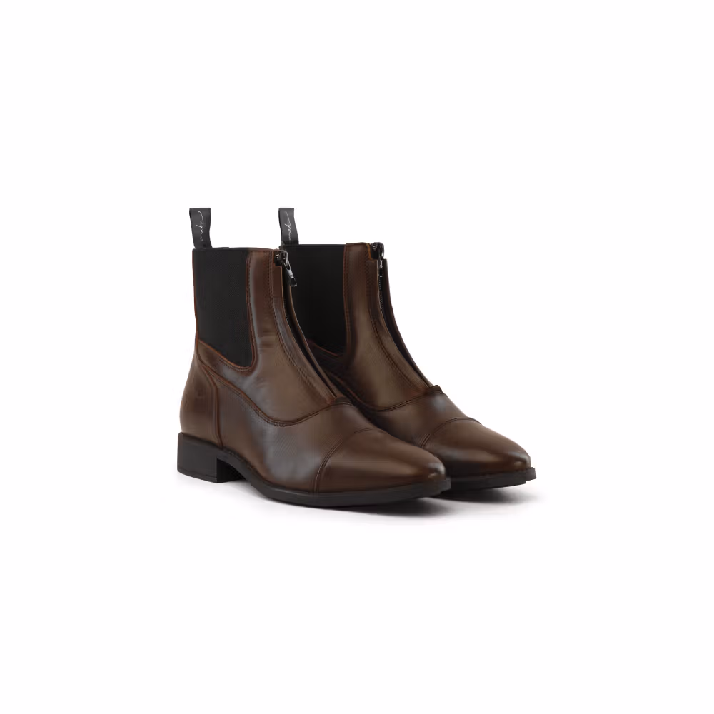 Short Boots front zipper black size 40