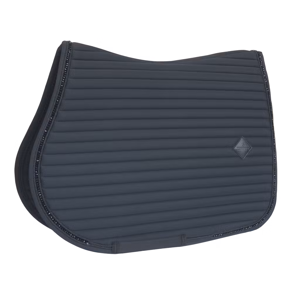 Saddle Pad pearls show jumping black