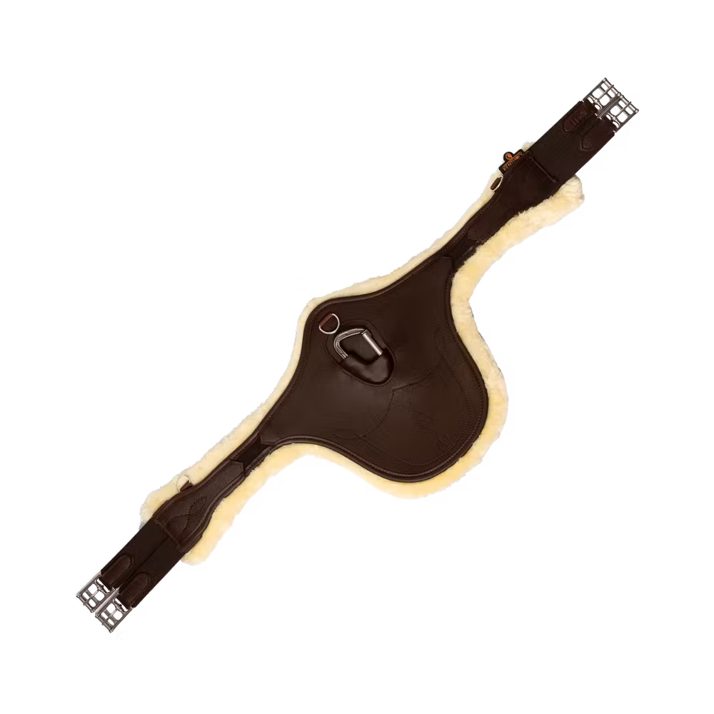 Sheepskin anatomic stud girth brown 140cm