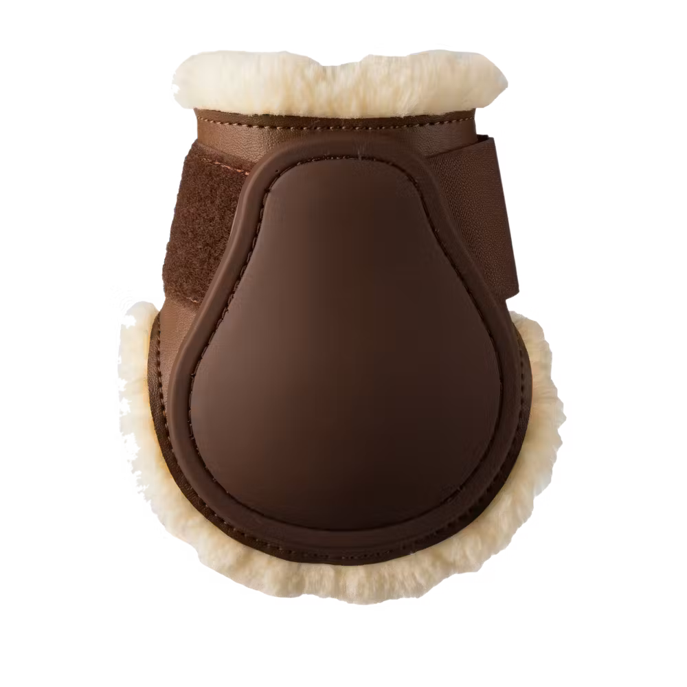 Sheepskin young horse boots brown