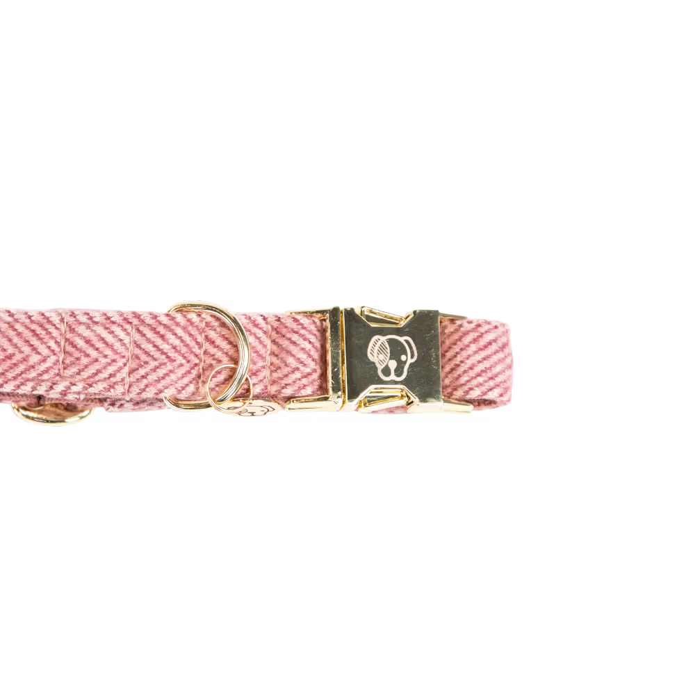 Dog Collar wool light-pink XL'45-75cm