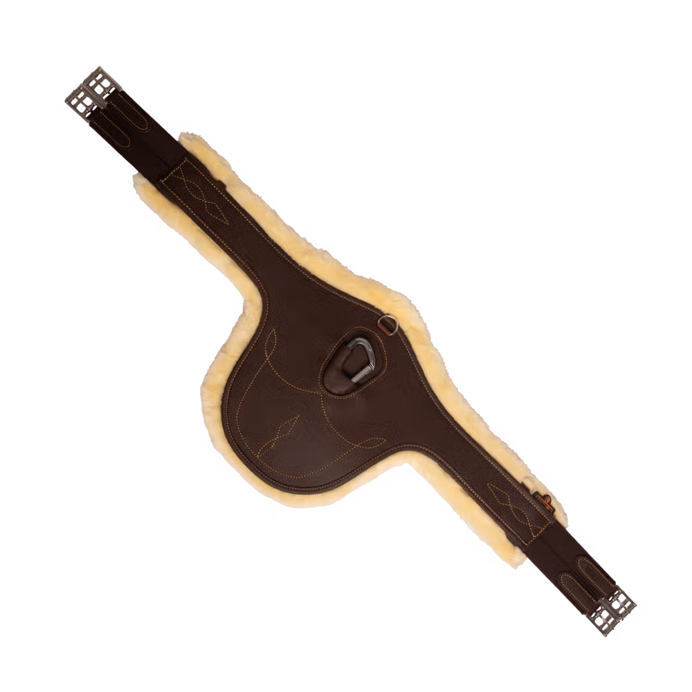 Sheepskin stud girth brown 130 cm