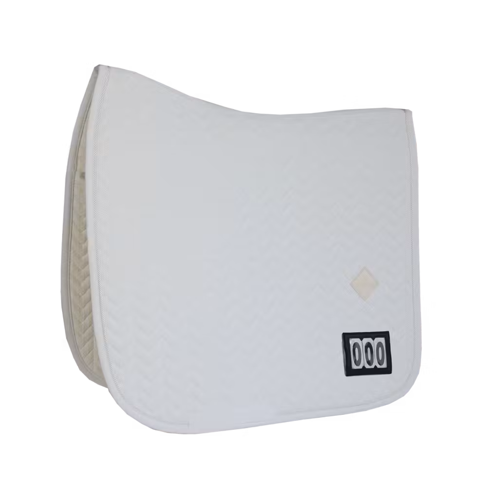 Saddle Pad fishbone competiton dressage white