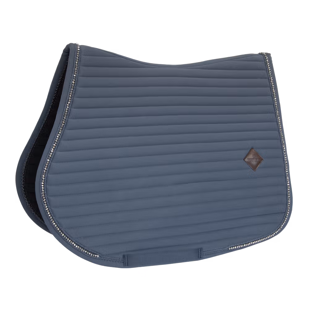 Saddle Pad pearls show jumping black
