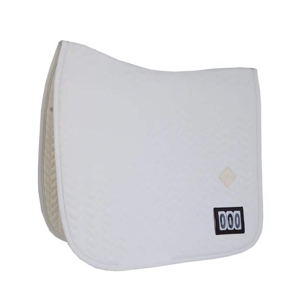 Saddle Pad fishbone competiton dressage white