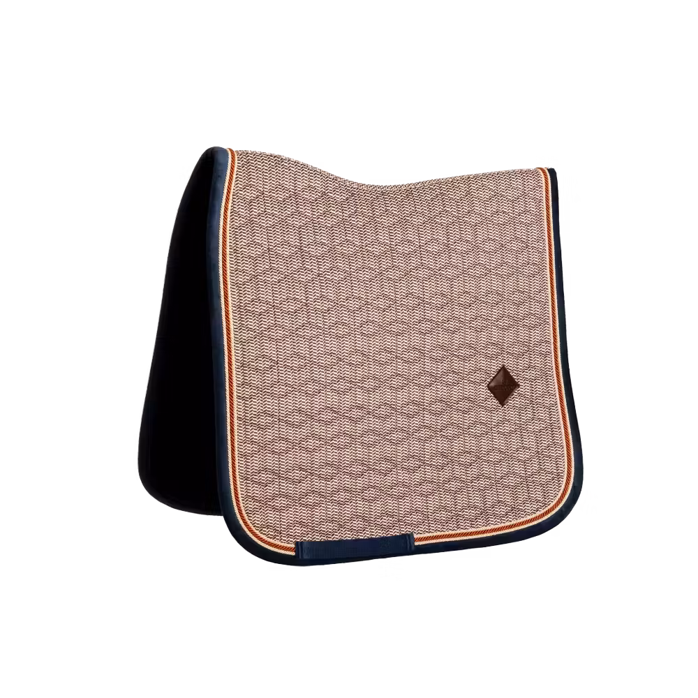 Saddle Pad pied-de-poule dressage bordeaux navy