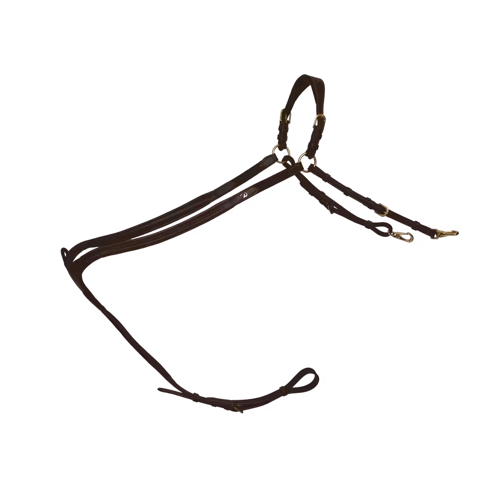 Plaited Bridge breastplate BROWN Pony