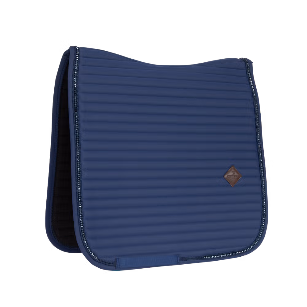 Saddle Pad pearls show dressage black