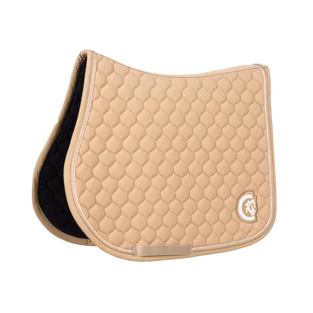 Saddle Pad onion quilt 3D logo jumping navy
