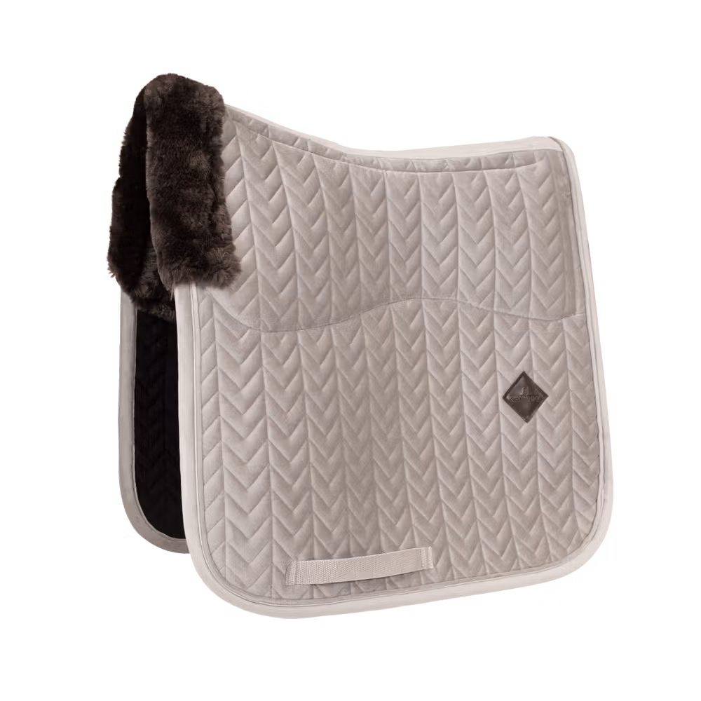 Skin Friendly Saddle Pad velvet dressage pine green