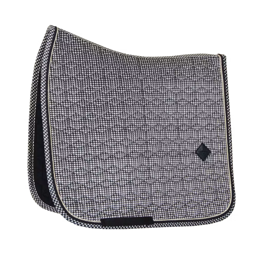 Saddle Pad Pied-de-Poule dressage beige