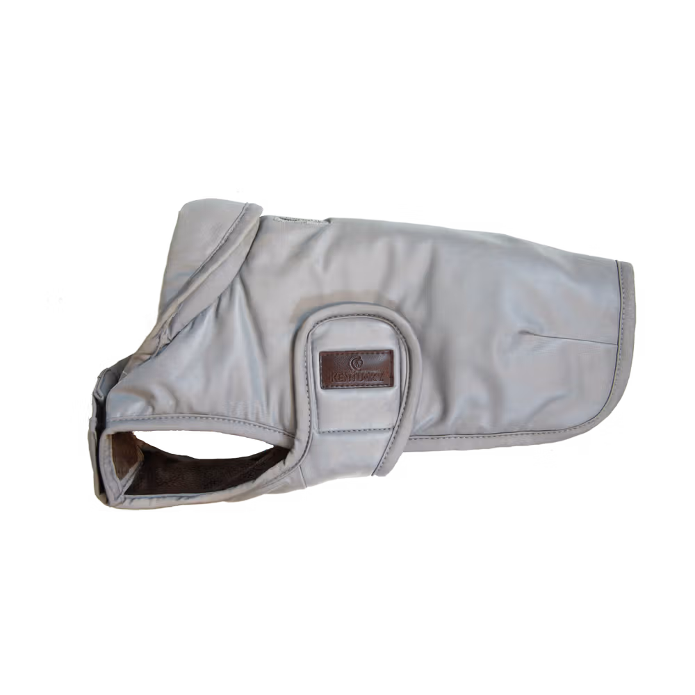 Dog coat reflective & water repellent belly cover silver 150g XS 31cm