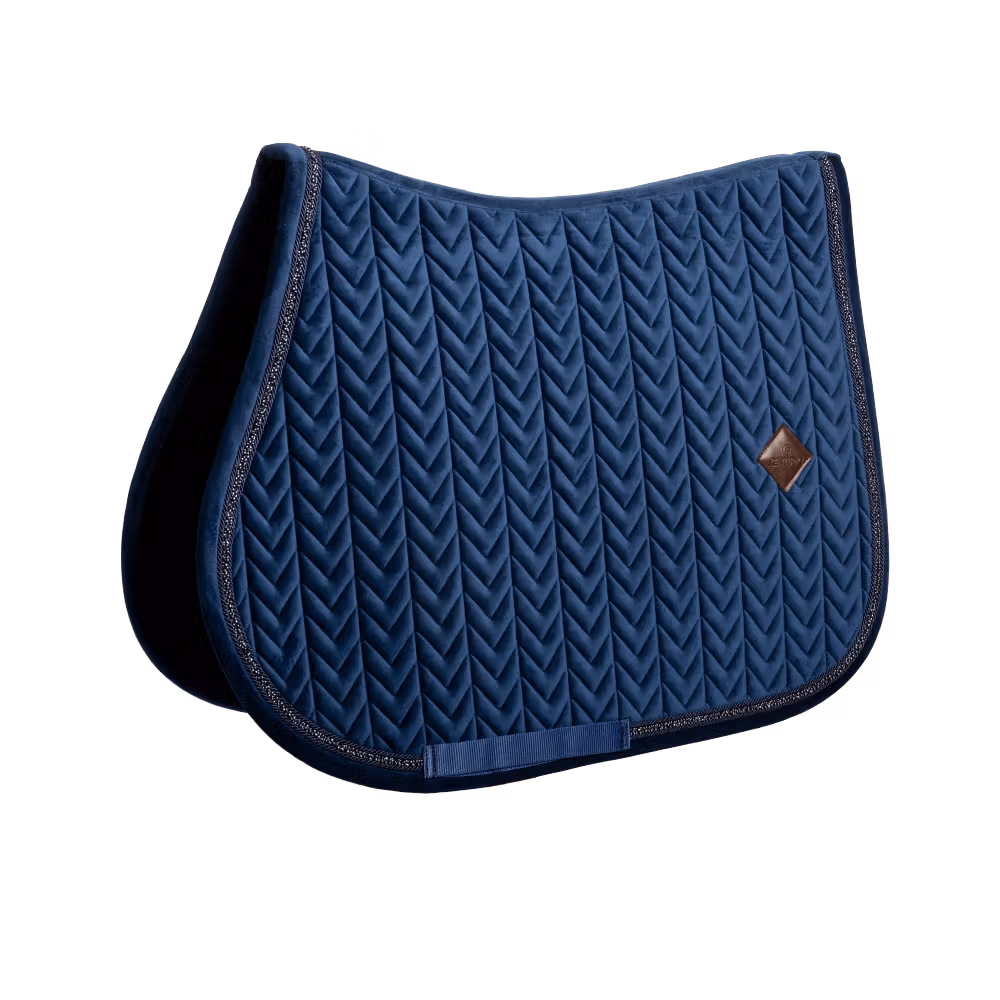 Saddle Pad velvet mini pearls show jumping black