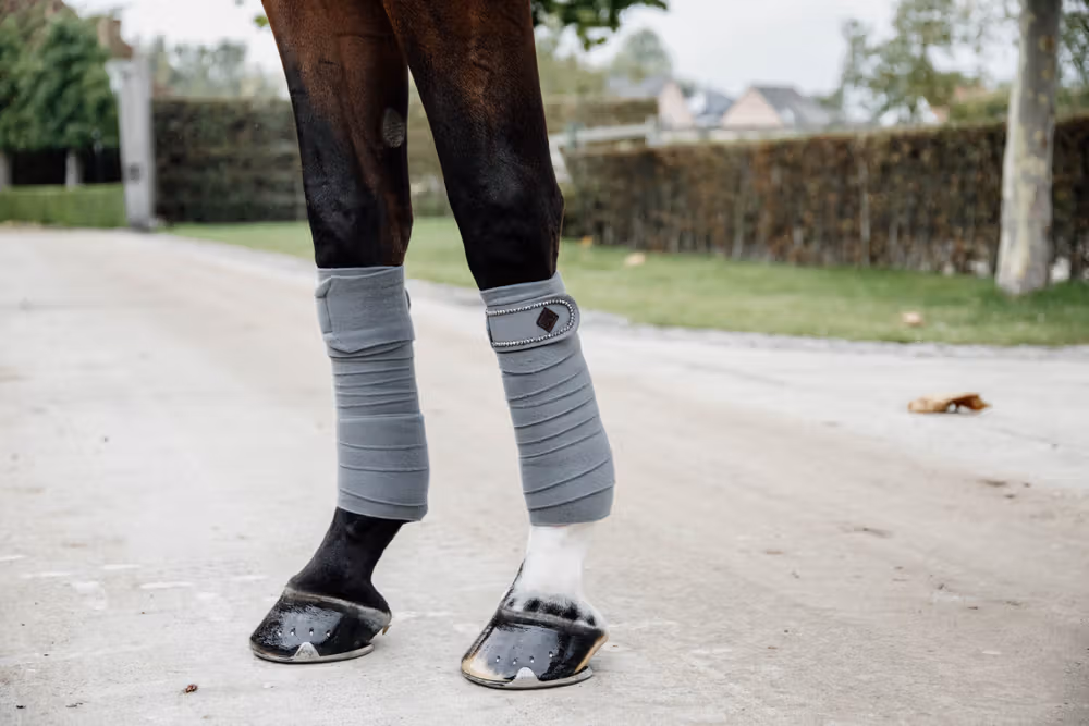 Polar Fleece bandage Pearls grey