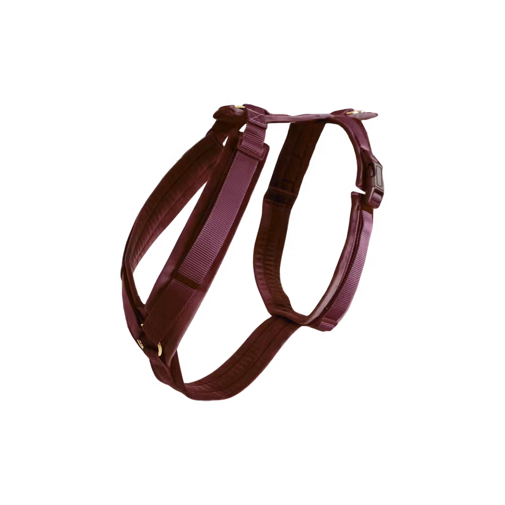 Dog Harness active velvet bordeaux S 26-40cm
