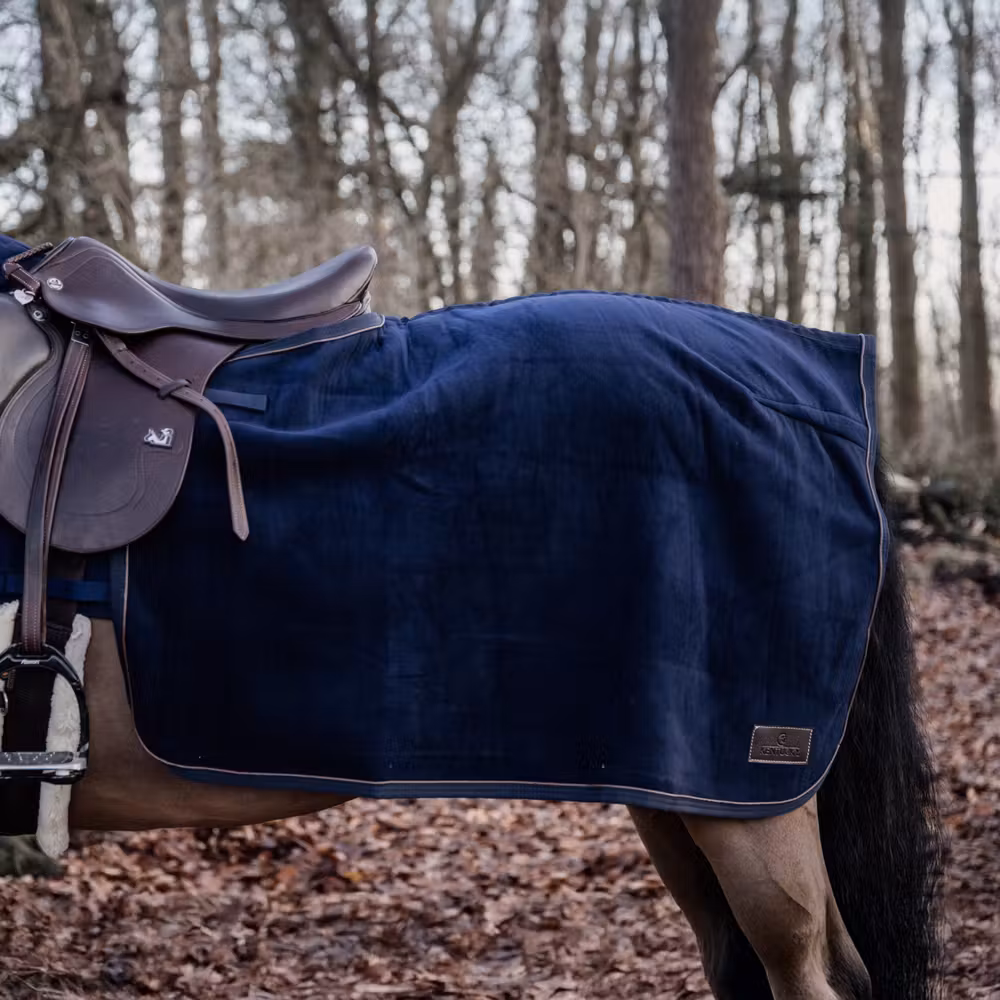 Quarter rug heavy fleece navy large