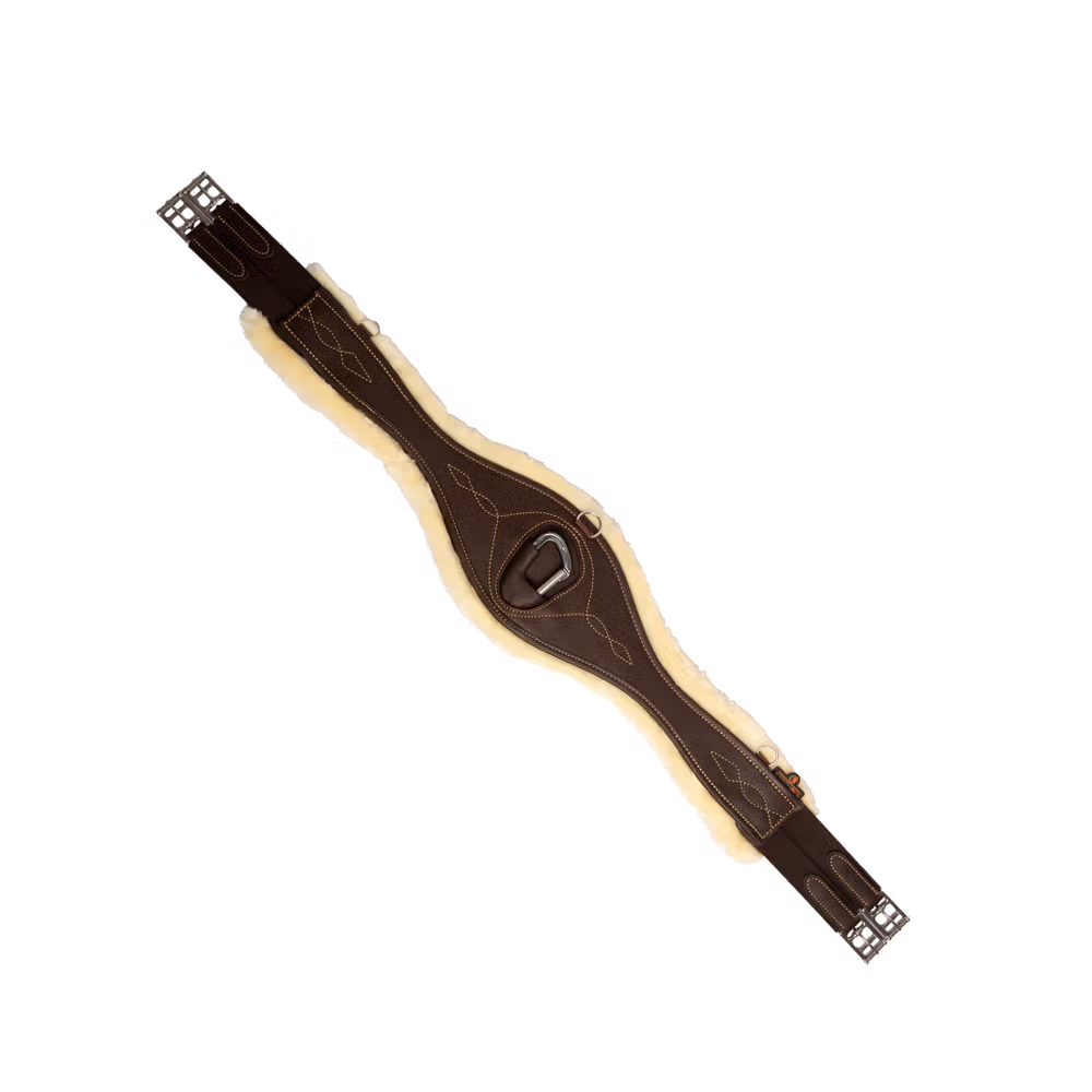 Sheepskin anatomic girth brown 130 cm