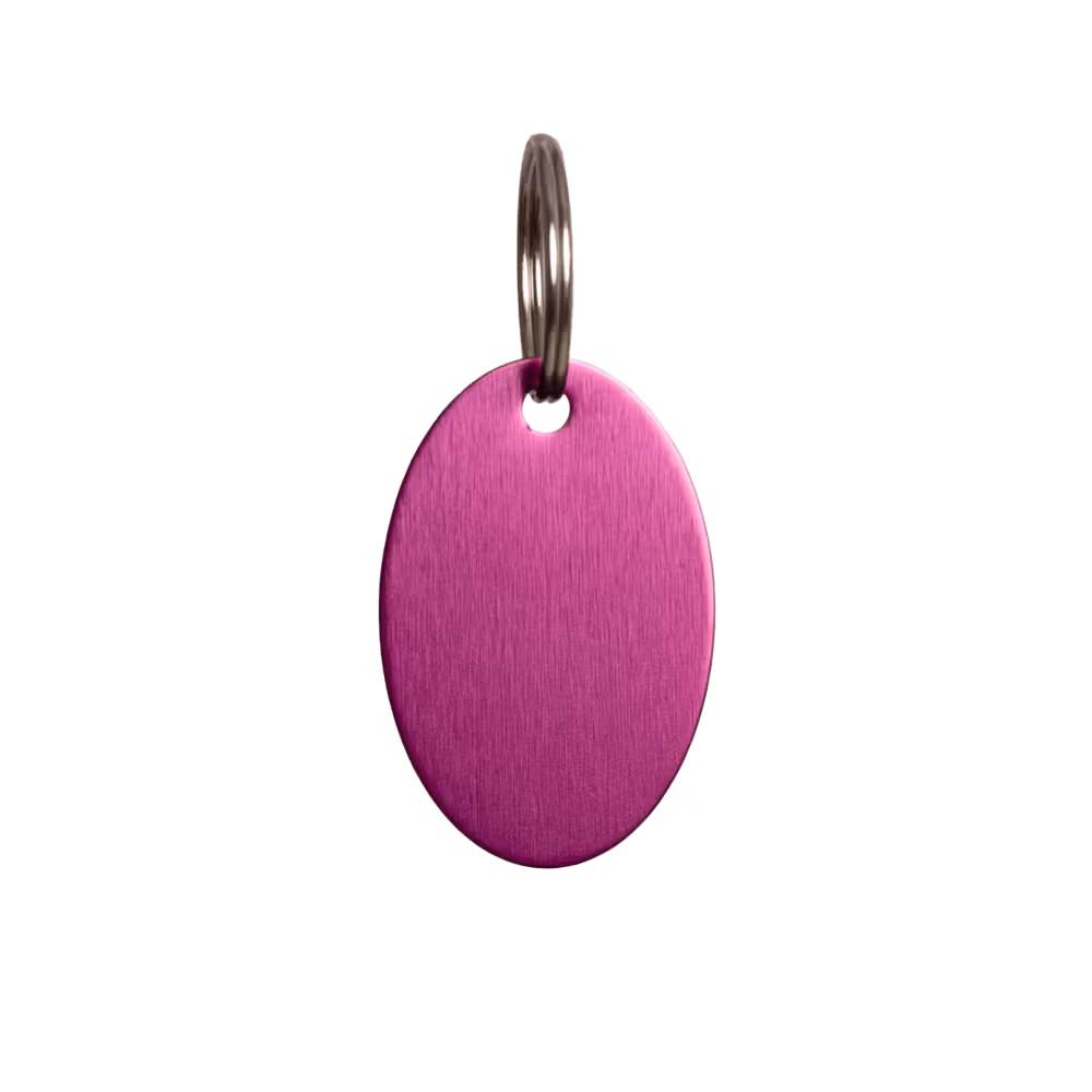 Name Plate oval size M 3,8 cm purple