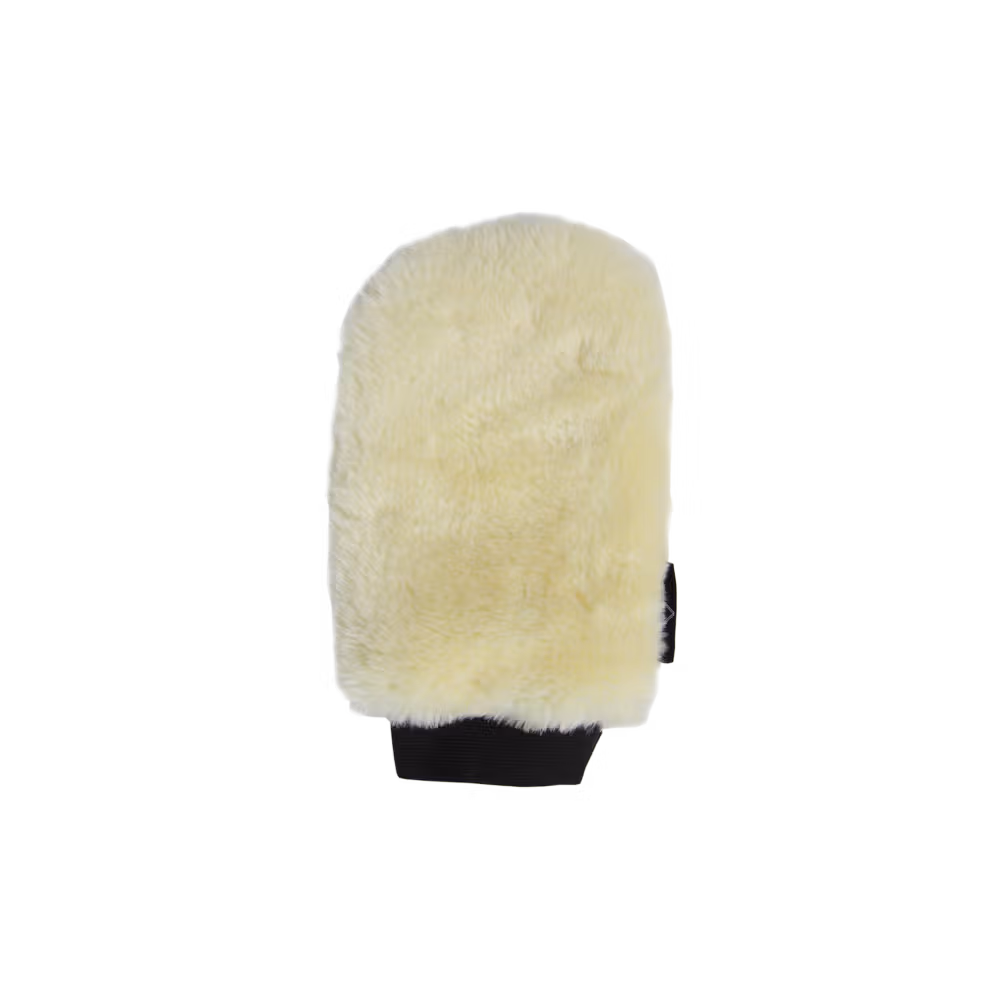 Sheepskin grooming glove naturel
