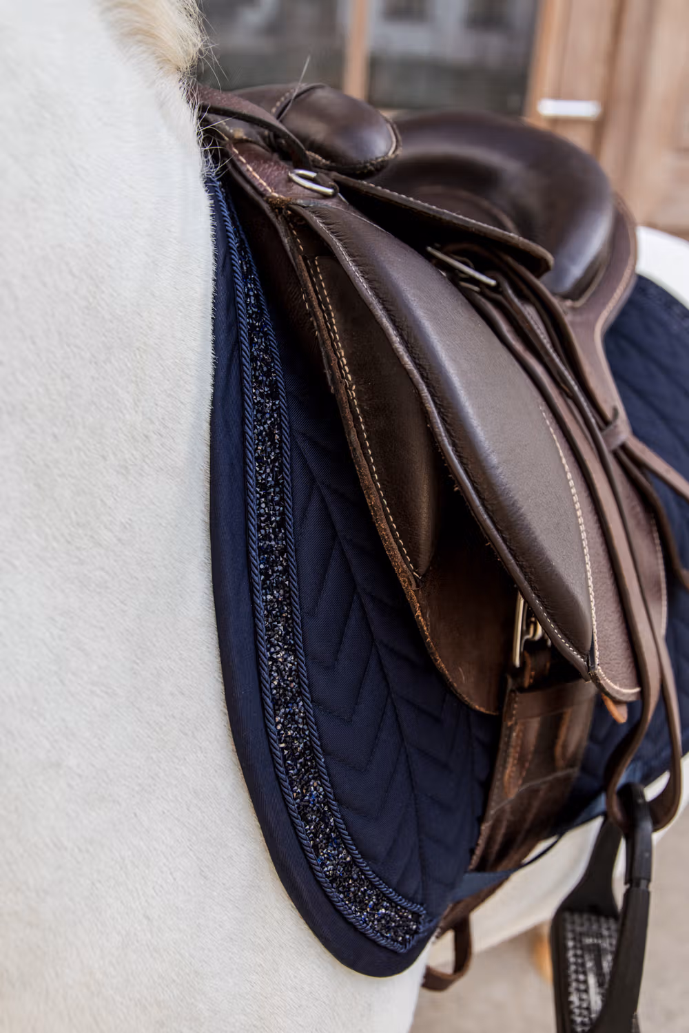 Saddle Pad glitter stone pony navy