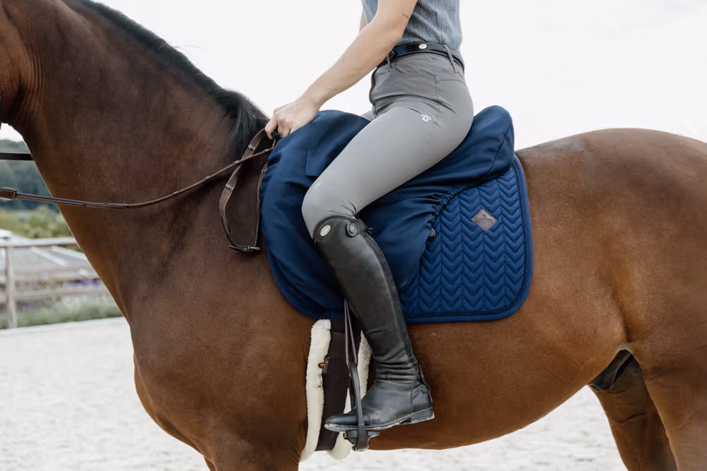 Saddle cover waterproof show jumping navy