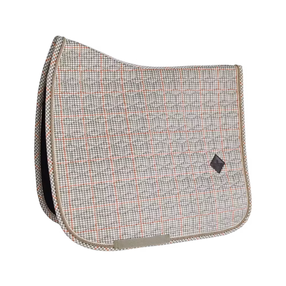 Saddle Pad Pied-de-Poule dressage beige