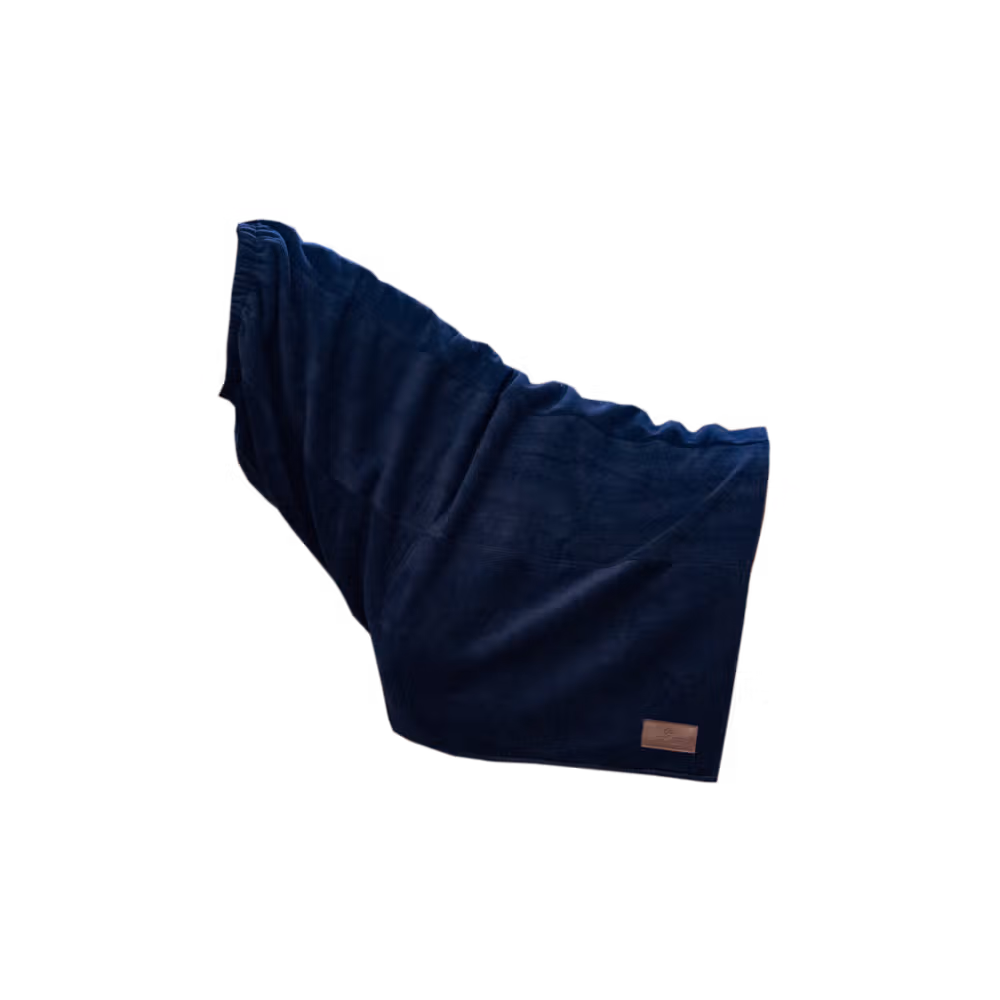 Heavy Fleece Horse scarf navy, size pony