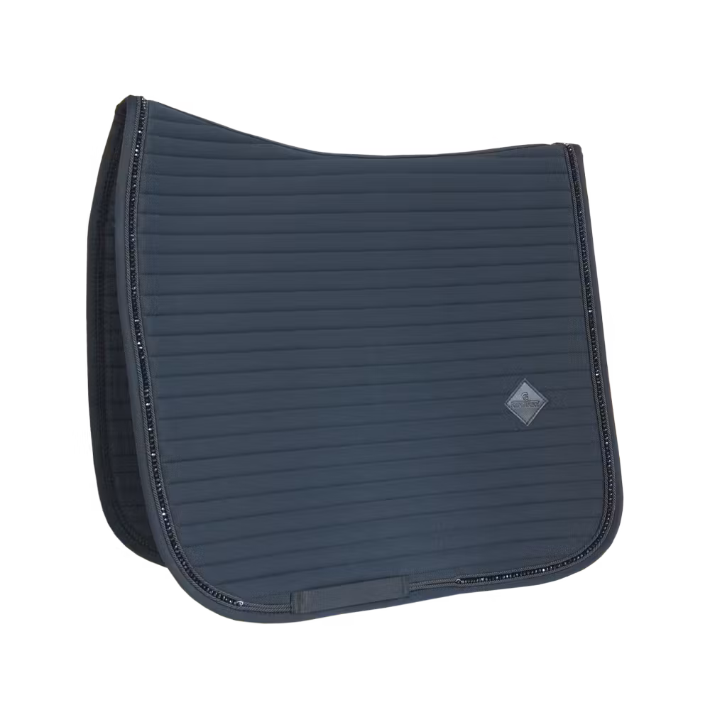 Saddle Pad pearls show dressage black